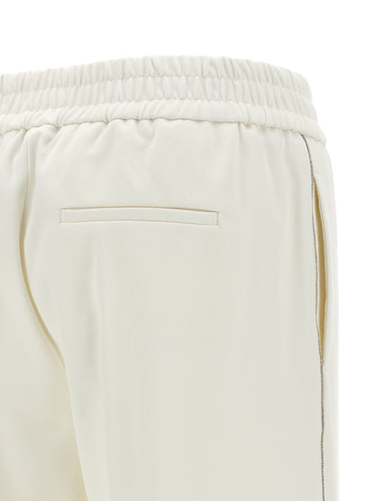 Peserico White Cotton Casual Pants