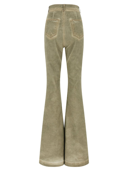 DRKSHDW Beige Cotton Bootcut Jeans