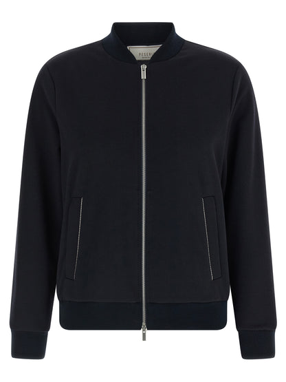 Peserico Blue Cotton Bomber