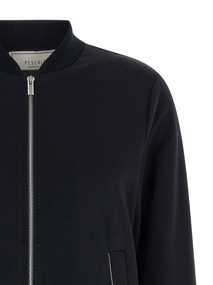 Peserico Blue Cotton Bomber