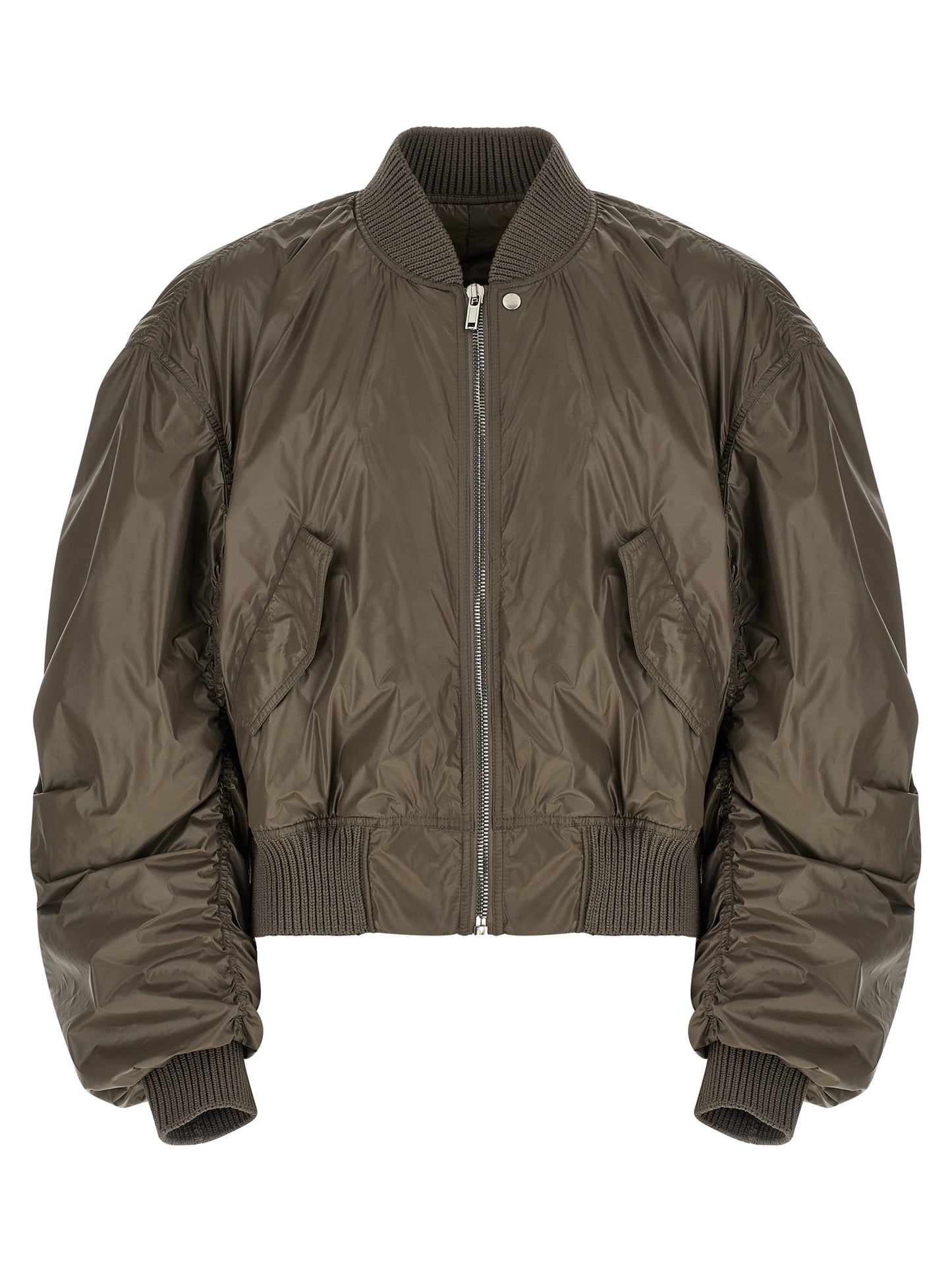 Rick Owens Gray Nylon Bomber