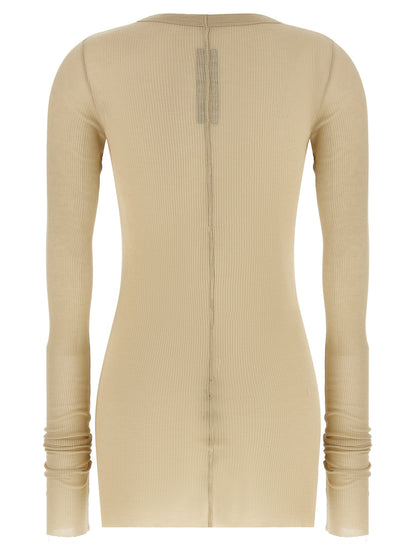 Rick Owens Beige Viscose Long Sleeve T-Shirt