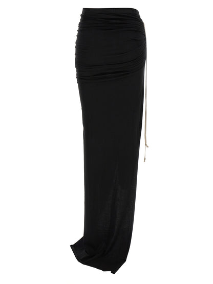 DRKSHDW Black Cotton Mini Skirt