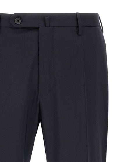 Incotex Blue Virgin Wool Dress Pants