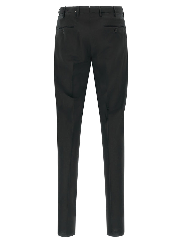 Incotex Black Virgin Wool Dress Pants