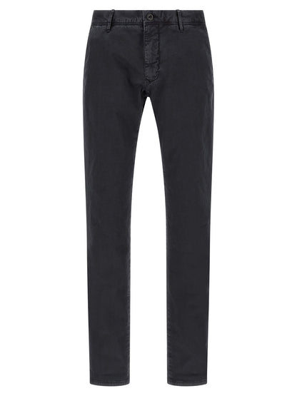 Incotex Blue Cotton Casual Pants