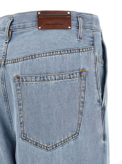 Dries Van Noten Blue Cotton Jeans Denim