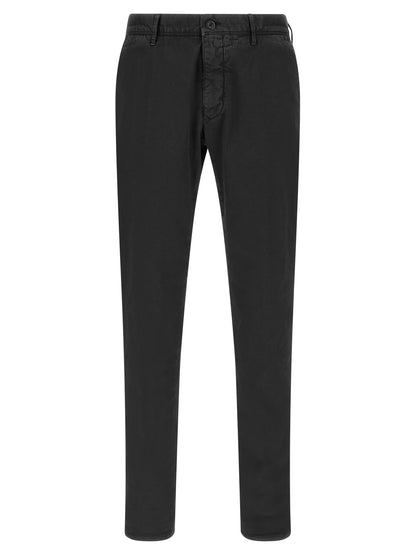 Incotex Black Cotton Casual Pants