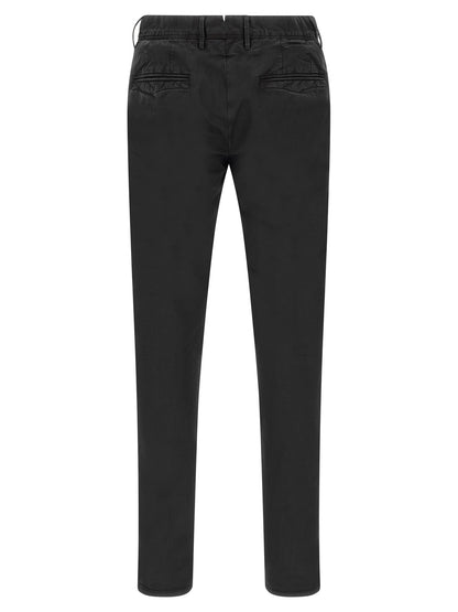 Incotex Black Cotton Casual Pants