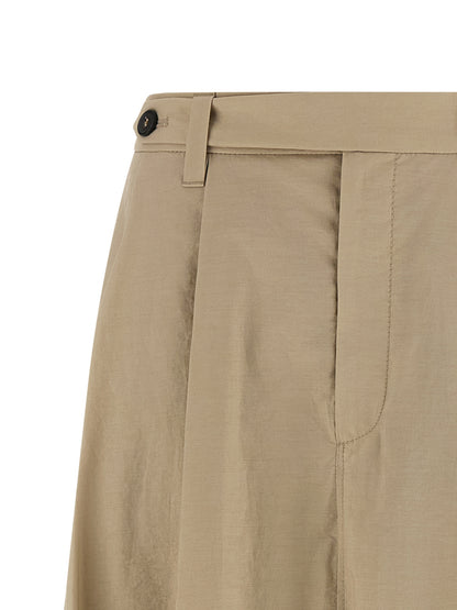 Brunello Cucinelli Beige Cotton Midi Skirt
