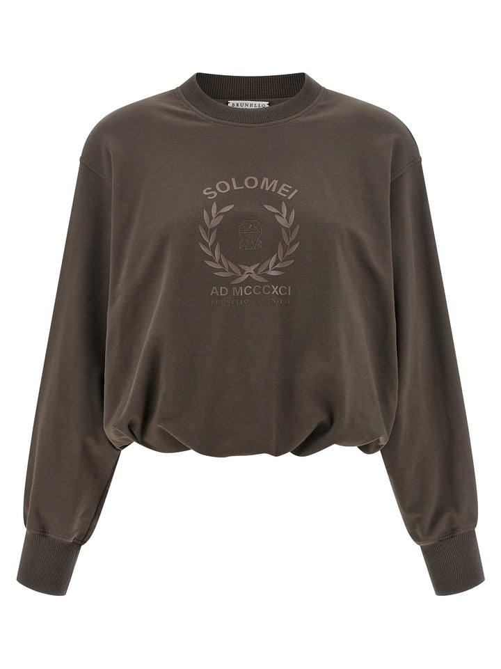 Brunello Cucinelli Brown Cotton Sweatshirt