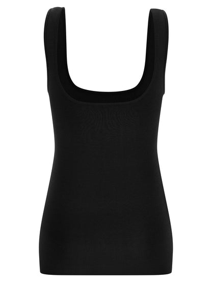 Entire Studios Black Viscose Sleeveles T-Shirt