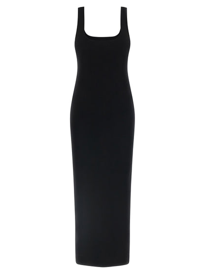 Entire Studios Black Viscose Midi Dress
