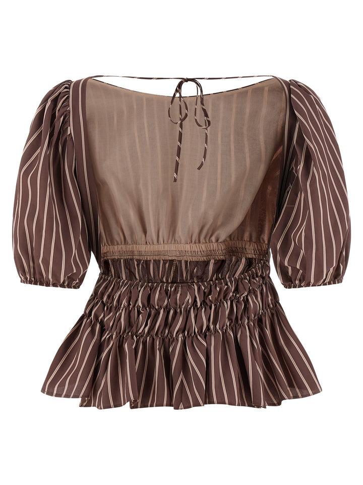 PINKO Brown Viscose Pattern Shirt