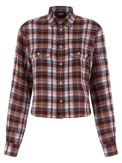 Dsquared² Multicolor Linen Blouse