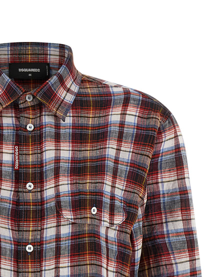 Dsquared² Multicolor Linen Blouse