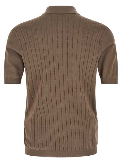 Brunello Cucinelli Brown Cotton Blouse
