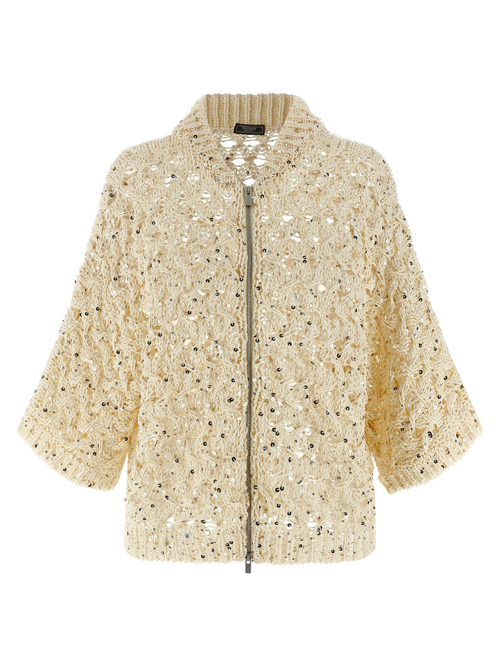 Peserico Beige Cotton Cardigan