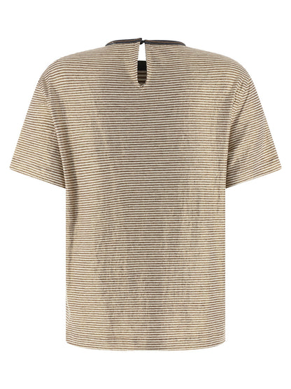 Brunello Cucinelli Multicolor Linen T-Shirt