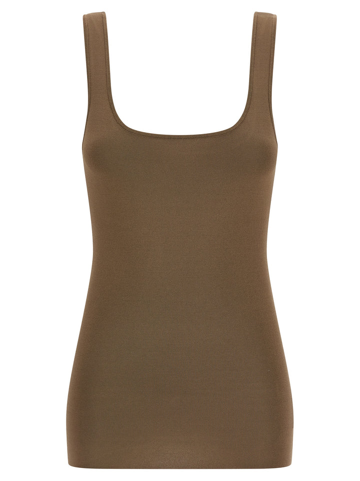 Entire Studios Brown Viscose Sleeveles T-Shirt