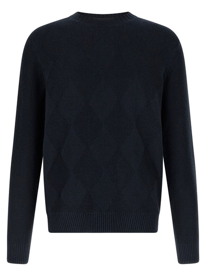 Ballantyne Blue Cotton Cardigan
