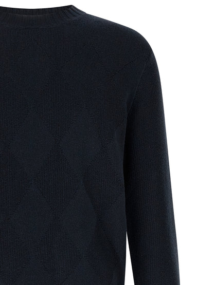 Ballantyne Blue Cotton Cardigan