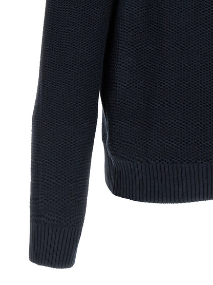 Ballantyne Blue Cotton Cardigan