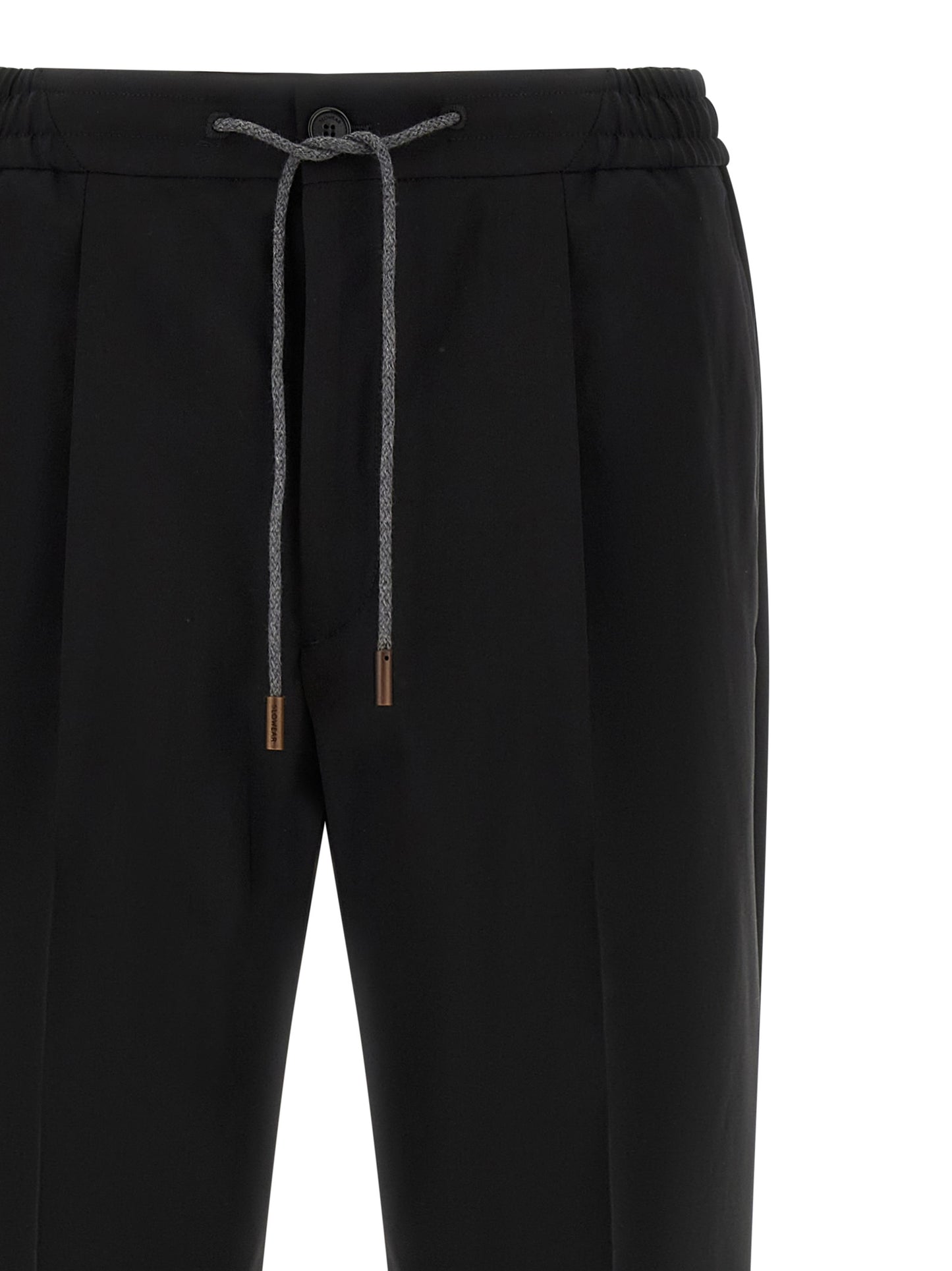 Incotex Black Virgin Wool Casual Pants