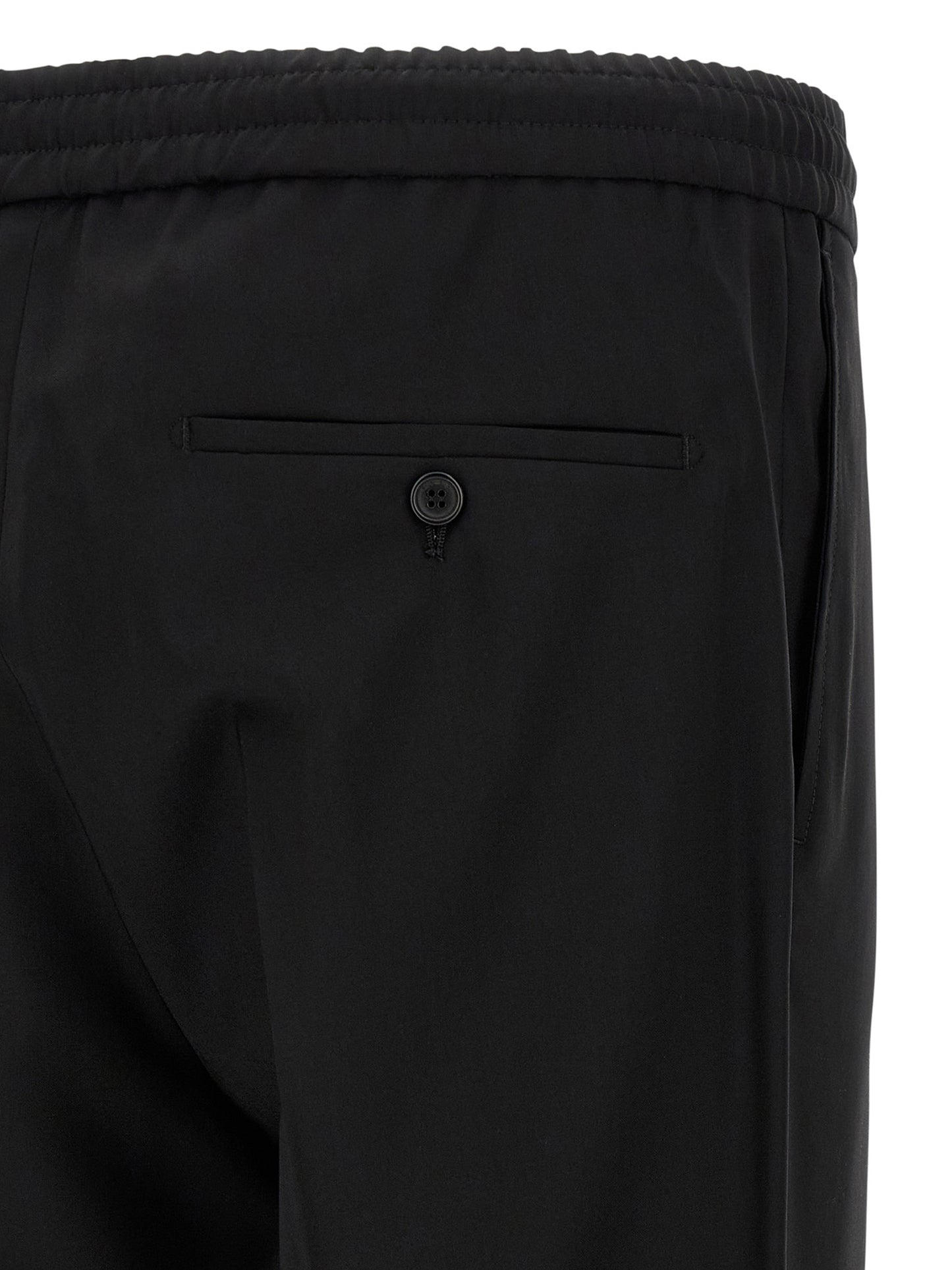 Incotex Black Virgin Wool Casual Pants