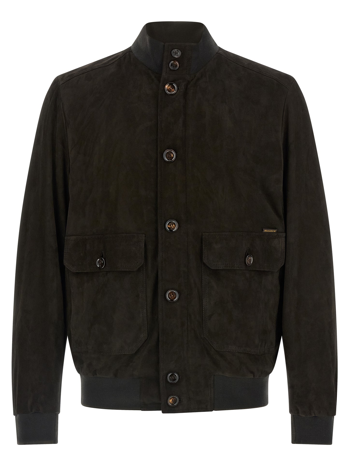 MooRER Brown Lamb Leather Leather Jacket