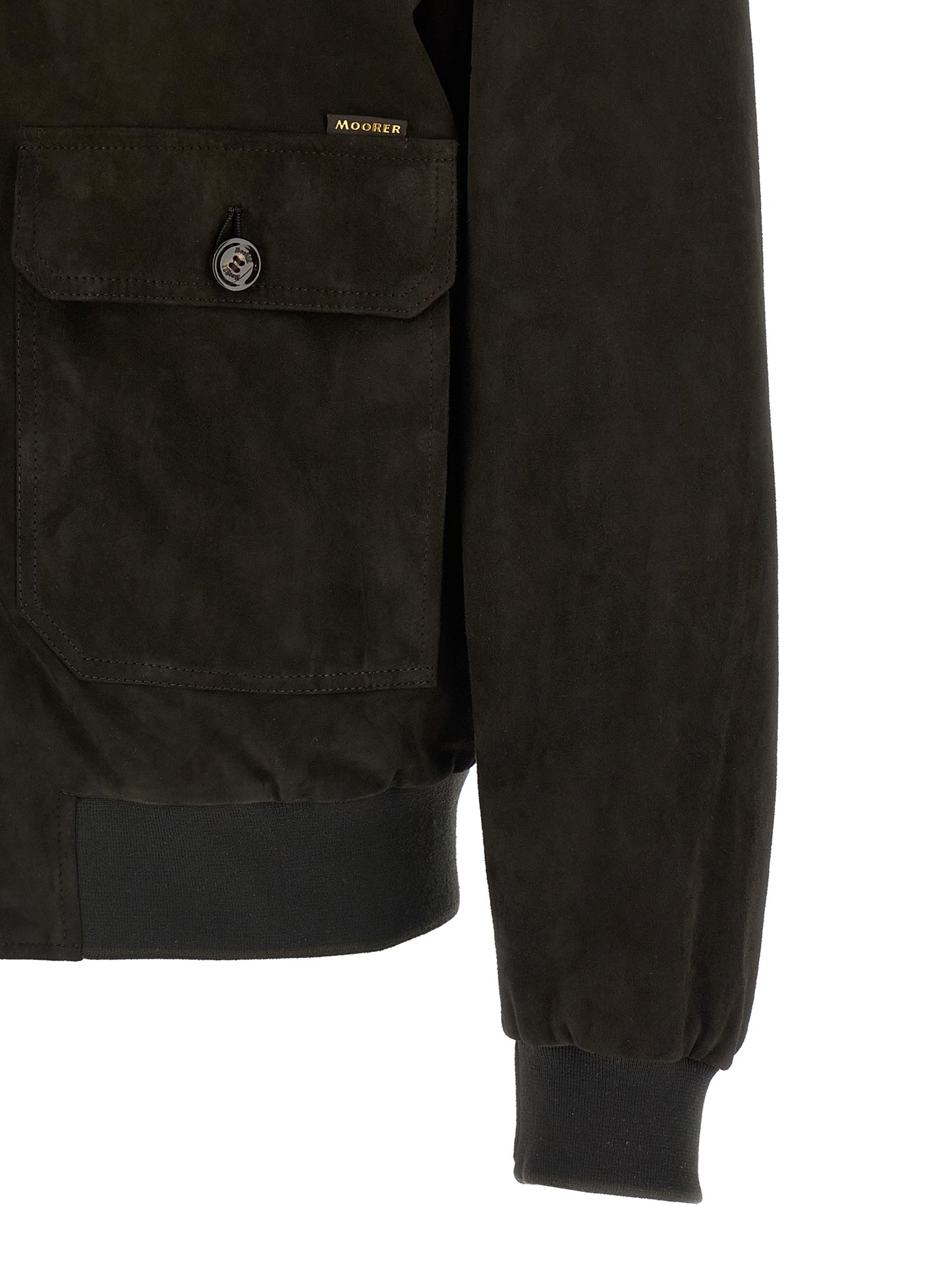 MooRER Brown Lamb Leather Leather Jacket