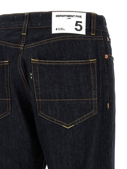 Department 5 Blue Cotton Straight-Leg Jeans
