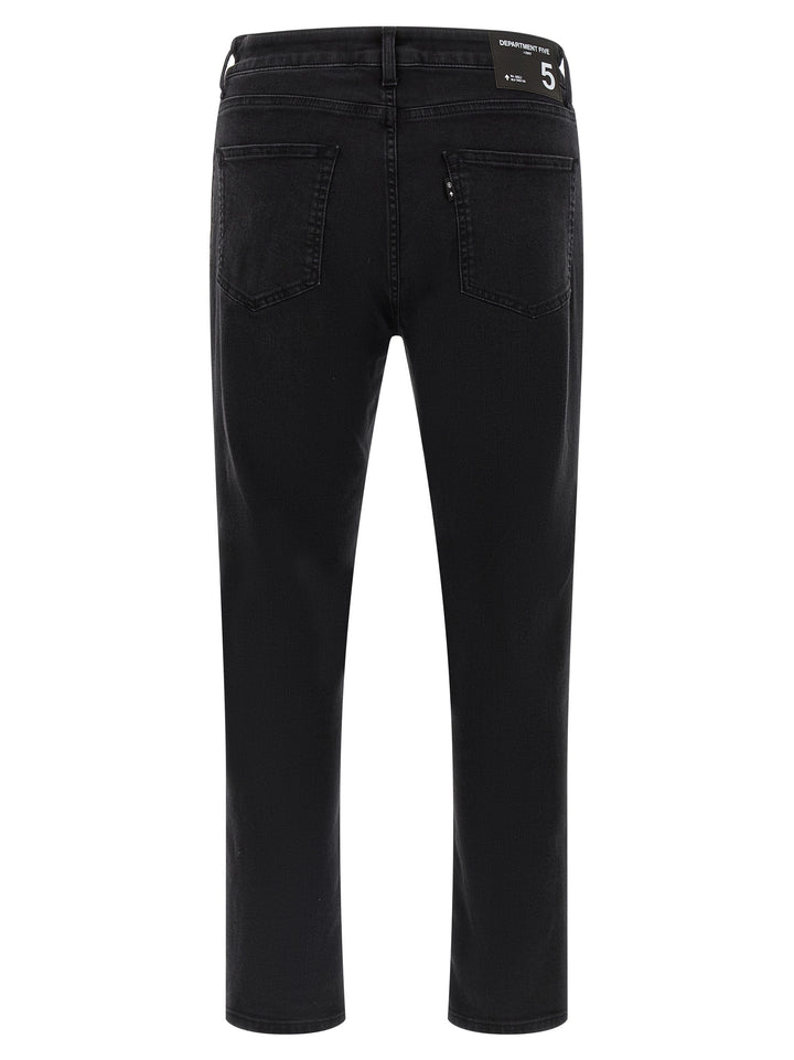 Department 5 Black Cotton Cropped Jeans