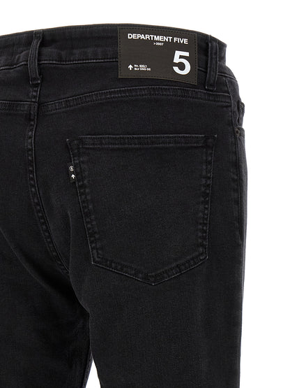 Department 5 Black Cotton Cropped Jeans