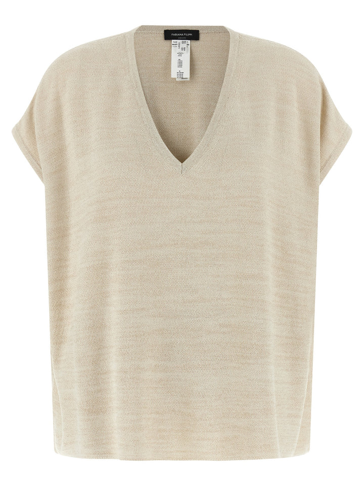 Fabiana Filippi Gold Cotton Cardigan