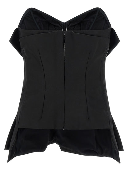 Alexander McQueen Black Polyester Tank Tops