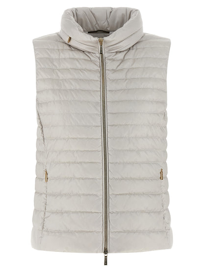 MooRER Beige Polyester Sleeveless Jacket