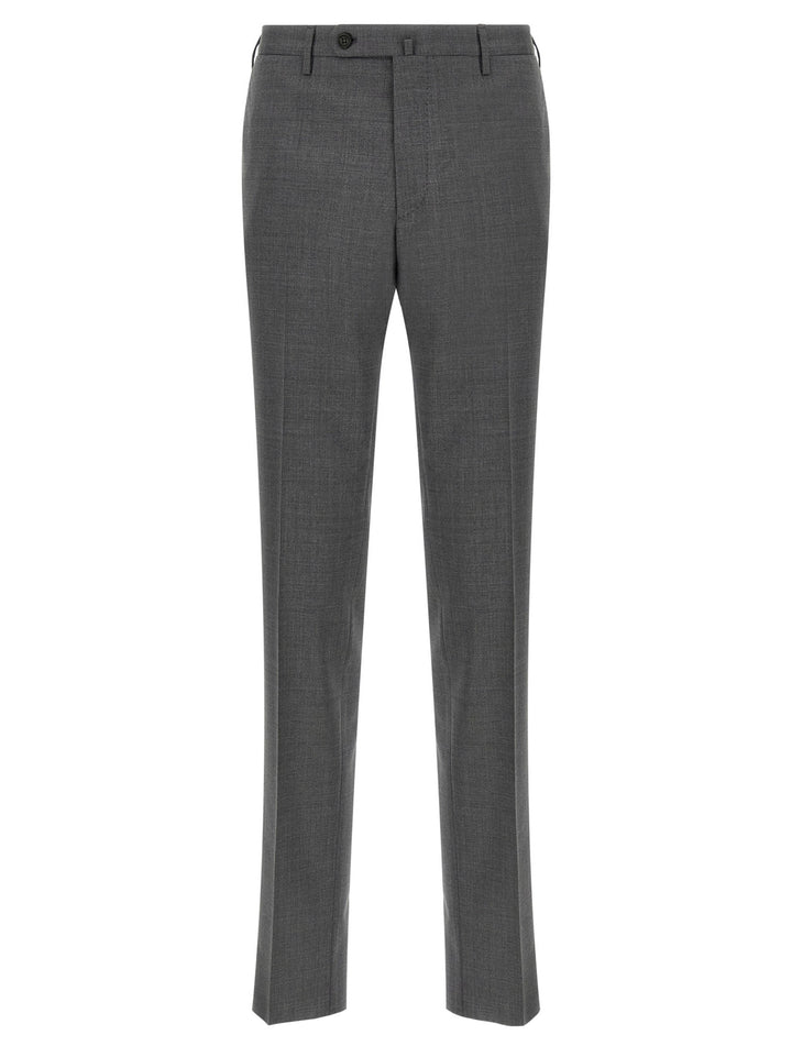 Incotex Gray Virgin Wool Dress Pants
