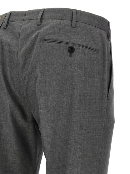 Incotex Gray Virgin Wool Dress Pants