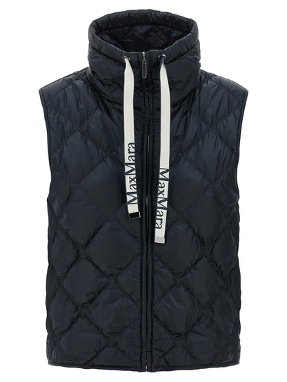 Max Mara Blue Polyamide Sleeveless Jacket