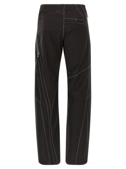 Kiko Kostadinov Brown Virgin Wool Casual Pants