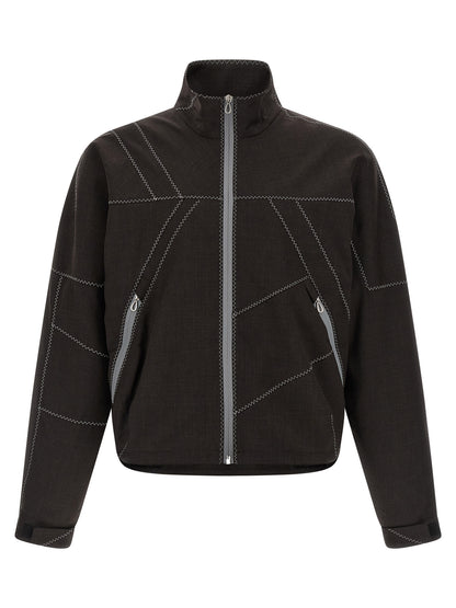 Kiko Kostadinov Brown Virgin Wool Full-Length Jacket