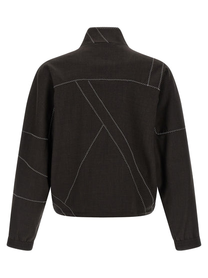 Kiko Kostadinov Brown Virgin Wool Full-Length Jacket