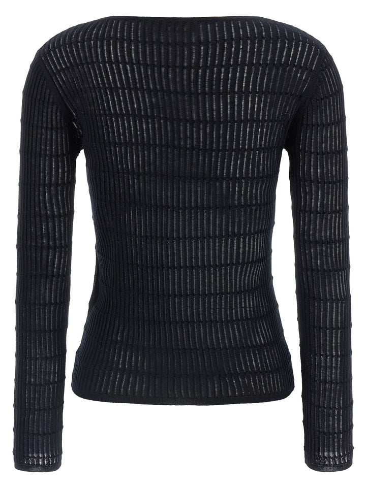 Max Mara Blue Silk Cardigan