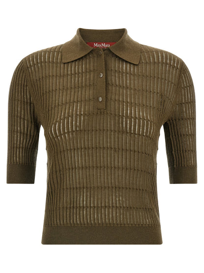 Max Mara Bicolor Silk Polo Shirt
