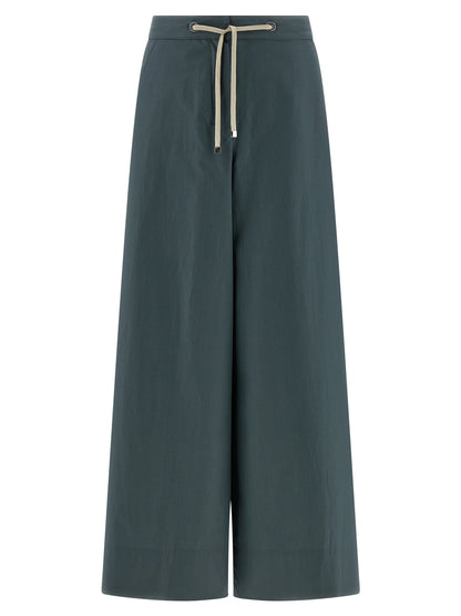 'S Max Mara Blue Cotton Flared Pants