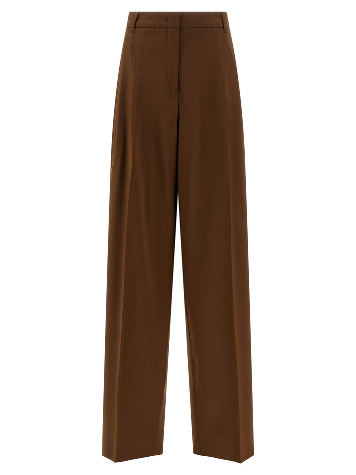 Max Mara Brown Virgin Wool Casual Pants