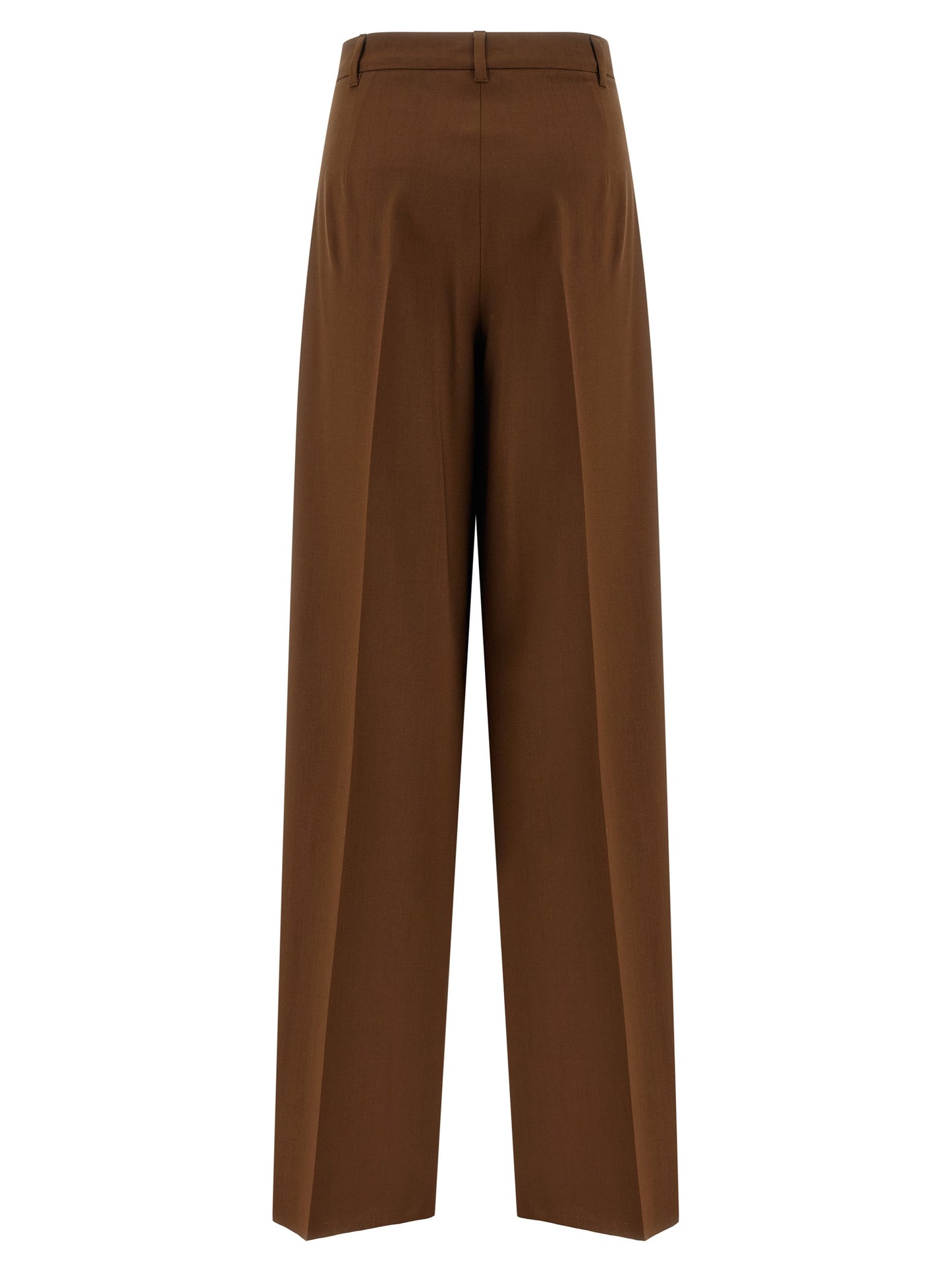 Max Mara Brown Virgin Wool Casual Pants