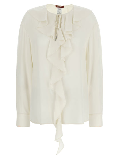 Max Mara White Silk Blouse