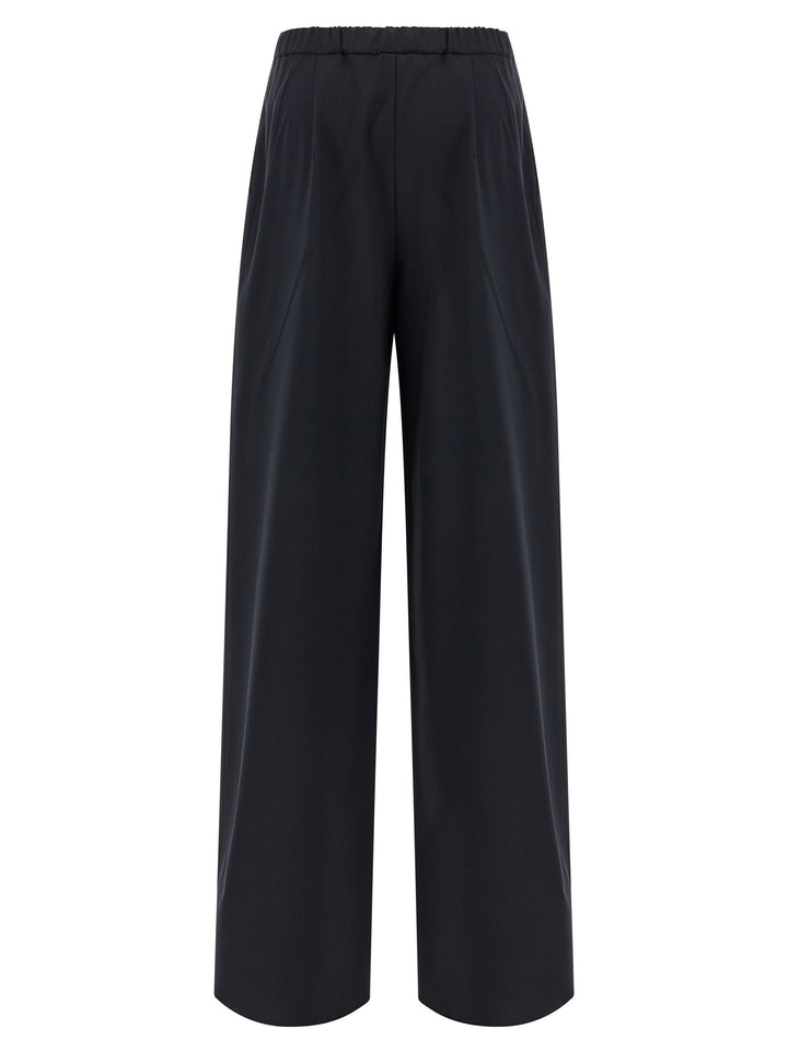 Max Mara Blue Virgin Wool Casual Pants